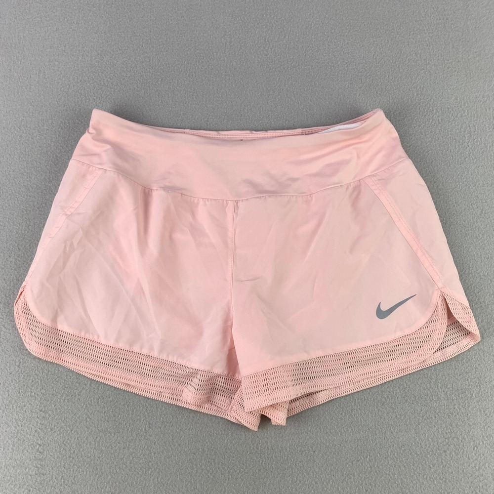 Nike Running Shorts Womens Medium Light Pink Performance Training Lightweight